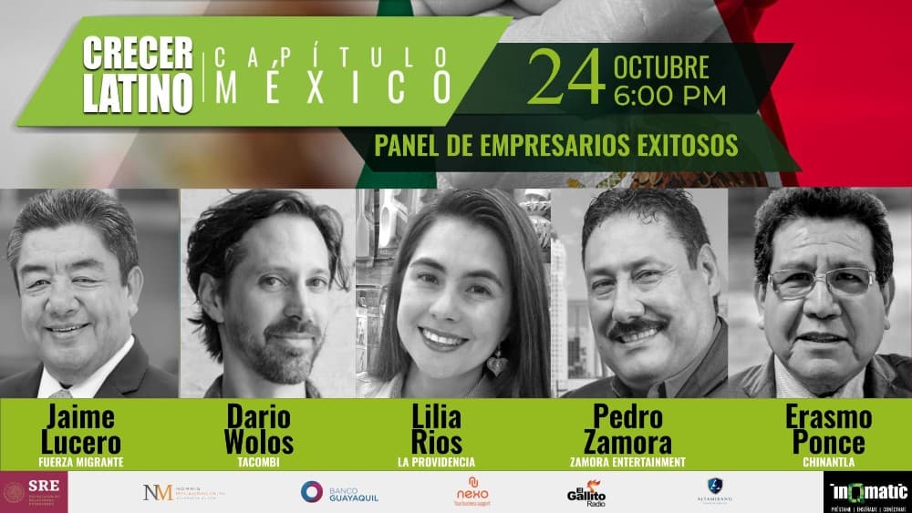 Crecer Latino Mexico. Octubre 24. Consulado Mexicano en Nueva York. 6pm